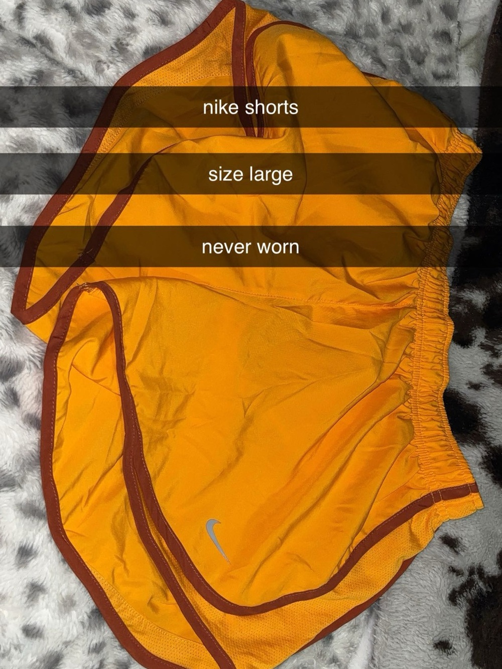 Nike Women’s Orange Athletic Shorts with Maroon Trim